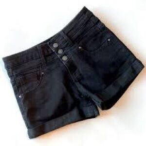 Stylish Black Denim Women's Shorts